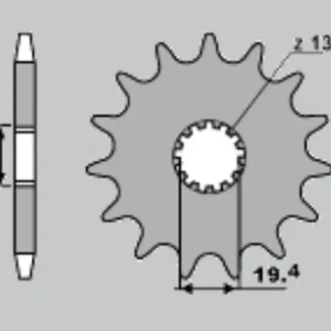 Zlevněný PBR přední řetězové kolo 439 15 18NC SUZUKI GR 650 (83-85), GSX 400 F (řetěz 530) (MADE IN ITALY)